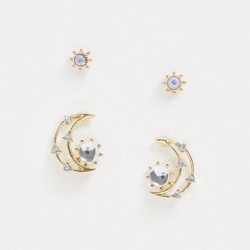 Asos Vintage Inspired Star and Moon Earring Pack